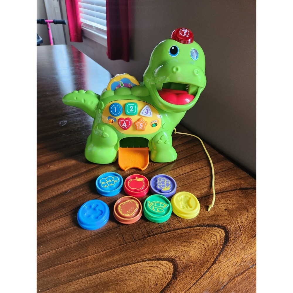 VTech Chomp & Count Dino w/ 7 food coins included Music & Sound Works Education